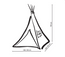 Teepee play tent with feathers – blue
