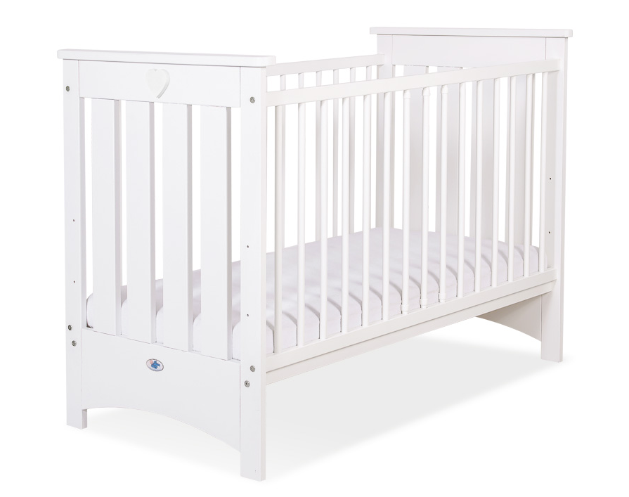 Lorenzo III wooden crib 120 × 60 cm – white-blue