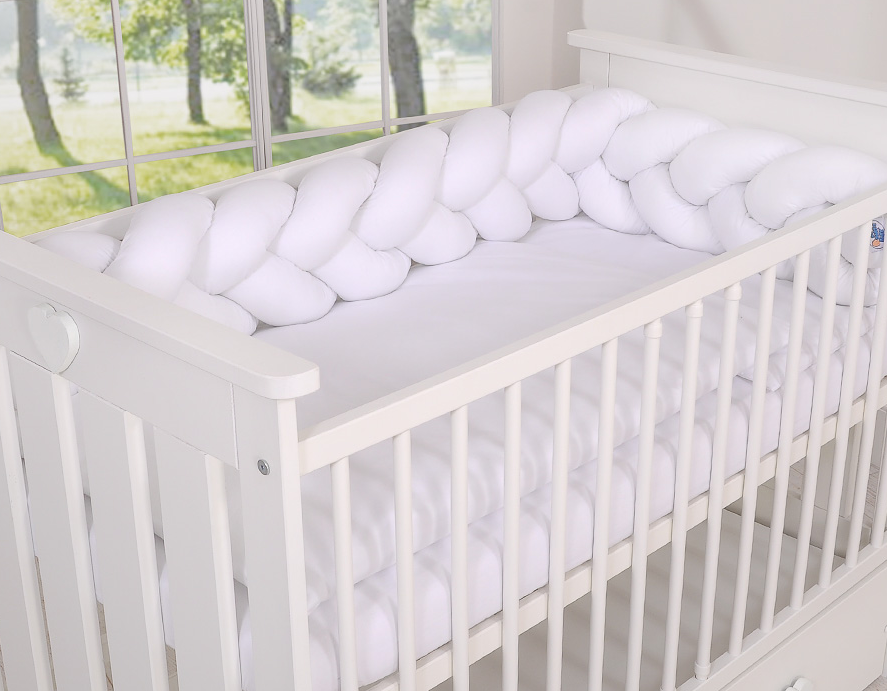 Lorenzo III wooden crib 120 × 60 cm – white-blue