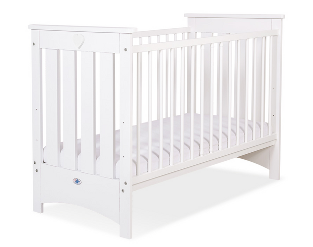 Lesena posteljica Lorenzo III 120 × 60 cm – belo-modra
